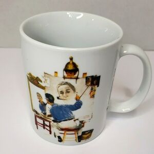 Norman Rockwell Triple Self Portrait Coffee Mug‎